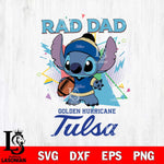 Tulsa Golden Hurricane Stitch Rad Dad SVG DXF EPS PNG FILE, NCAA File Cut,Digital Download,Instant Download