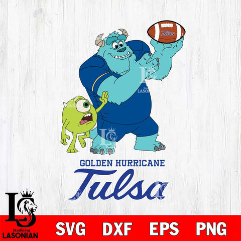 Tulsa Golden Hurricane Sully & Mike Football Cricut,Christmas SVG DXF EPS PNG FILE, NCAA Digital Download,Instant Download, Silhouette