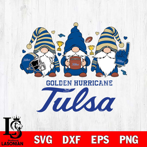 Tulsa Golden Hurricane Three Gnome File Cut, NCAA SVG, Digital Download , Criucut , Silhouette