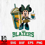 UAB Blazers Minnie Mouse Fan And Coffee Svg Eps Dxf Png File, Digital Download, Instant Download