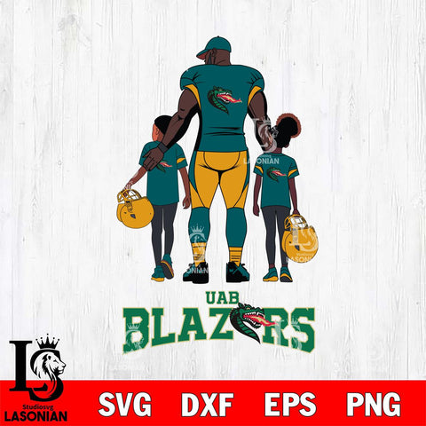 UAB Blazers 3 Father and son Rugby SVG DXF EPS PNG FILE,NCAA SVG, Father day Digital Download,Instant Download, Silhouette