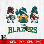 UAB Blazers 3 Gnomes Football Svg Eps Dxf Png File, Digital Download, Instant Download