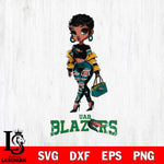 UAB Blazers Beautiful Black Fan Girl, Svg Eps Dxf Png File, Digital Download