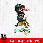 UAB Blazers Beauty Black Fan Girl Football, Svg Eps Dxf Png File, Digital Download