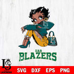 UAB Blazers Betty Boop Black Fan Girl Svg Eps Dxf Png File, Digital Download, Instant Download