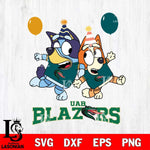 UAB Blazers Bluey & Bingo 2 Svg Eps Dxf Png File, NCAA svg, Digital Download, Instant Download