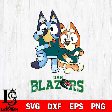 UAB Blazers Bluey & Bingo Svg Eps Dxf Png File, NCAA svg, Digital Download, Instant Download