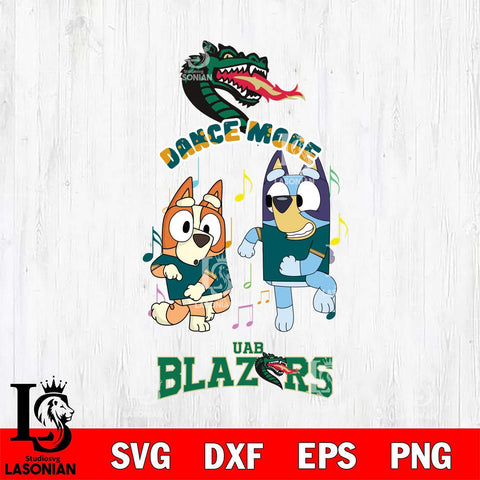UAB Blazers Bluey Bingo Dance Mode Svg Eps Dxf Png File, NCAA svg, Digital Download, Instant Download