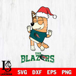 UAB Blazers Bluey Chilli Happy Christmas Svg Eps Dxf Png File, Digital Download