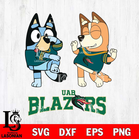 UAB Blazers Bluey Chilli Sport Svg Eps Dxf Png File, Digital Download, Instant Download