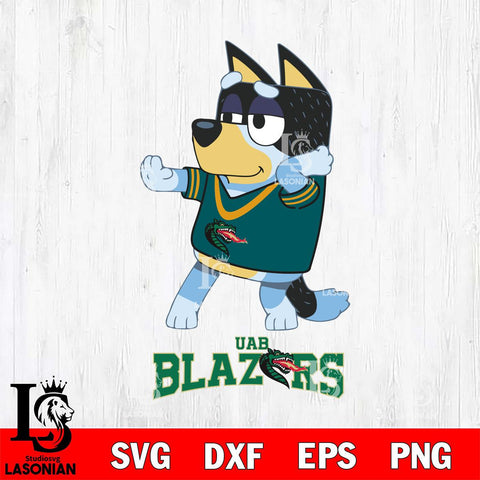 UAB Blazers Bluey Dad Dance Svg Eps Dxf Png File, Digital Download, Instant Download