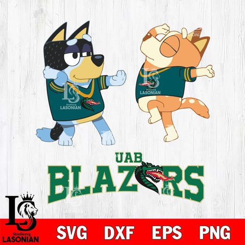 UAB Blazers Bluey Dance Svg Eps Dxf Png File, Digital Download, Instant Download