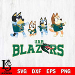 UAB Blazers Bluey Dance Mode Squats Svg Eps Dxf Png File, Digital Download, Instant Download