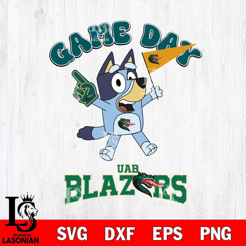 UAB Blazers Bluey Game Day Svg Eps Dxf Png File, Digital Download, Instant Download