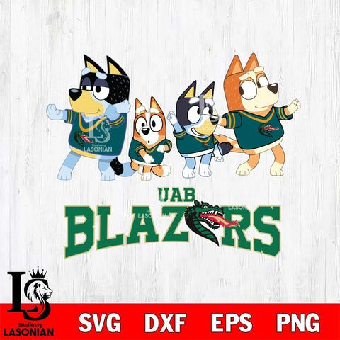 UAB Blazers Bluey Mode Dance Squats Svg Eps Dxf Png File, Digital Download, Instant Download