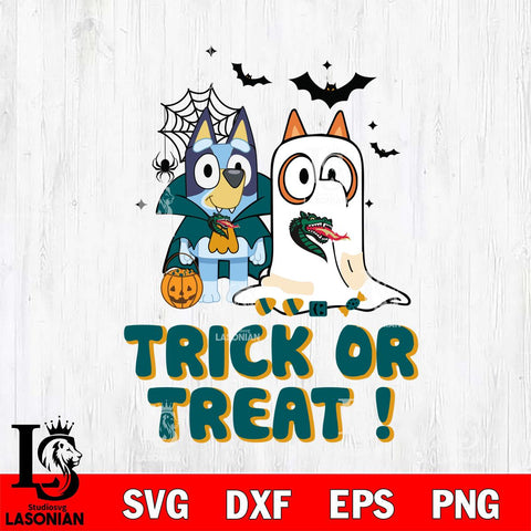 UAB Blazers Bluey Trick or Treat Halloween Svg Eps Dxf Png File, Digital Download, Instant Download