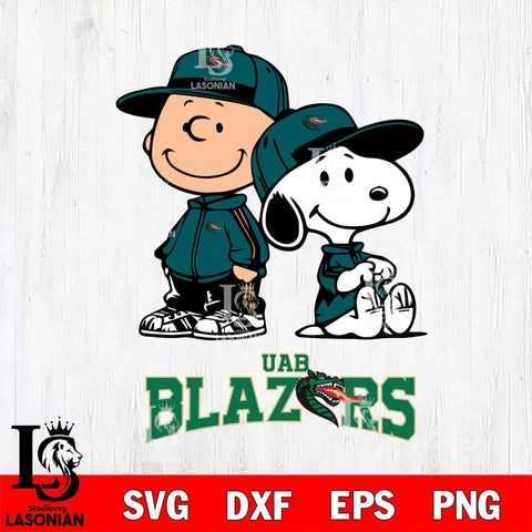 UAB Blazers Charlie Brown Snoopy Champions Svg Eps Dxf Png File, NCAA svg , Digital Download , Instant Download, Cricut File