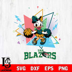 UAB Blazers Cute Daisy Duck Cheerleader SVG DXF EPS PNG FILE, NCAA File Cut,Digital Download,Instant Download
