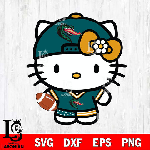 UAB Blazers Cute Hello Kitty Football 10 Svg Eps Dxf Png File, NCAA svg, Digital Download, Instant Download