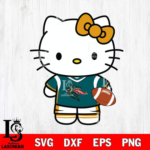 UAB Blazers Cute Hello Kitty Football 8 Svg Eps Dxf Png File, NCAA svg, Digital Download, Instant Download