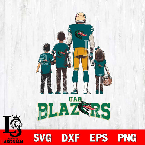 UAB Blazers Father Football SVG DXF EPS PNG FILE,NCAA SVG, Father day Digital Download,Instant Download, Silhouette