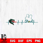 UAB Blazers Father Heart Beat Svg Eps Dxf Png File, Digital Download, Instant Download