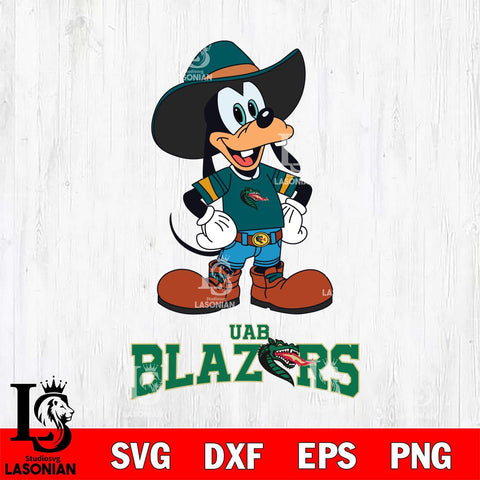 UAB Blazers Goofy Cowboy Sport SVG DXF EPS PNG FILE,NCAA svg ,Football Digital Download,Instant Download, Silhouette