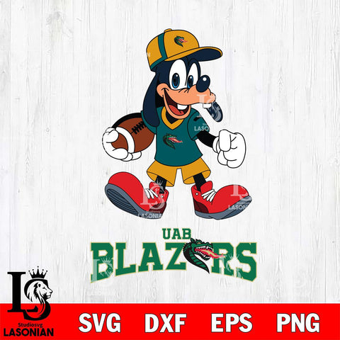 UAB Blazers Goofy Football Player SVG DXF EPS PNG FILE,NCAA svg ,Football Digital Download,Instant Download, Silhouette