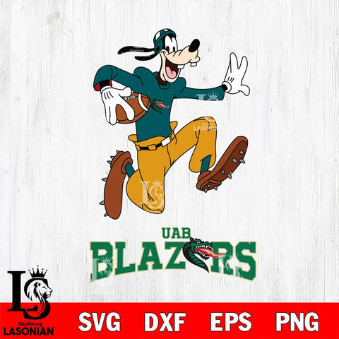 UAB Blazers Goofy rugby Sport SVG DXF EPS PNG FILE,NCAA svg ,Football Digital Download,Instant Download, Silhouette