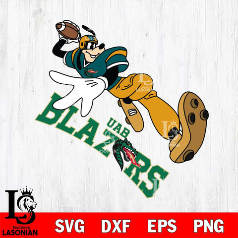 UAB Blazers Goofy rugby player SVG DXF EPS PNG FILE,NCAA svg ,Football Digital Download,Instant Download, Silhouette