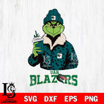 UAB Blazers Grinch Christmas Cut Files Cricut, Svg Dxf Eps Png file, Digital download , Silhouette