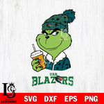 UAB Blazers Grinch Cofffe Christmas Cut Files Cricut, Svg Dxf Eps Png file, Digital download , Silhouette