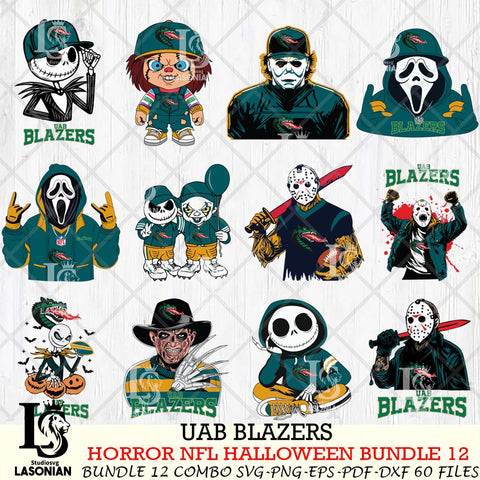 UAB Blazers Halloween Bundle 12 SVG Svg Eps Dxf Png File, NCAA bundle svg, Digital Download, Instant Download