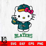 UAB Blazers Hello Kitty Best Fan Svg Eps Dxf Png File, Digital Download, Instant Download