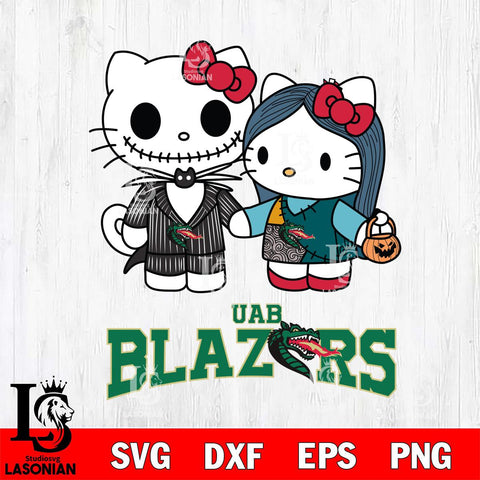 UAB Blazers Hello Kitty Horror 11 Svg Eps Dxf Png File, Digital Download