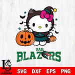 UAB Blazers Hello Kitty Horror 1 Svg Eps Dxf Png File, Digital Download