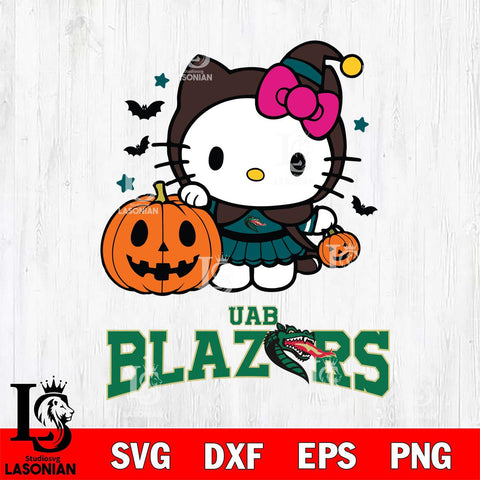 UAB Blazers Hello Kitty Horror 1 Svg Eps Dxf Png File, Digital Download