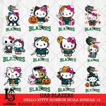 UAB Blazers Hello Kitty Horror NCAA Bundle 12 SVG Svg Eps Dxf Png File, Digital Download