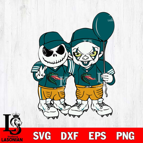 UAB Blazers Jack Skellington And Pennywise Football Svg Eps Dxf Png File, NCAA svg, Digital Download, Instant Download