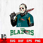 UAB Blazers Jason Voorhees 11 Svg Eps Dxf Png File, Digital Download