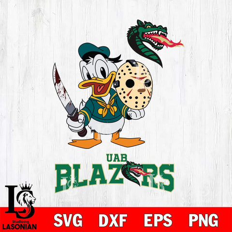 UAB Blazers Jason Voorhees 12 Svg Eps Dxf Png File, Digital Download