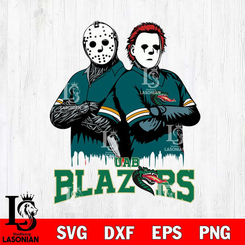 UAB Blazers Jason Voorhees 8 Svg Eps Dxf Png File, Digital Download
