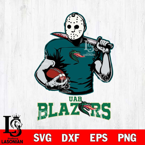 UAB Blazers Jason Voorhees 9 Svg Eps Dxf Png File, Digital Download