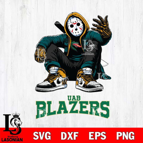 UAB Blazers Jason Voorhees Halloween SVG Svg Eps Dxf Png File, Digital Download, Instant Download