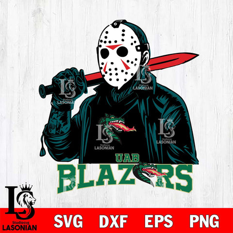 UAB Blazers Jason Voorhees Horror 12 Svg Eps Dxf Png File, NCAA svg, Digital Download, Instant Download
