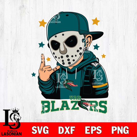 UAB Blazers Jason Voorhees Horror 9 Svg Eps Dxf Png File, NCAA svg, Digital Download, Instant Download