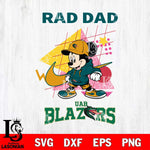 UAB Blazers Mickey Mouse Rad Dad SVG DXF EPS PNG FILE, NCAA File Cut,Digital Download,Instant Download