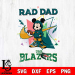 UAB Blazers Mickey Wearing Hoodie Rad Dad SVG DXF EPS PNG FILE, NCAA File Cut,Digital Download,Instant Download