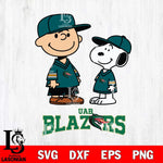 UAB Blazers Peanuts Snoopy Football SVG DXF EPS PNG FILE,Snoopy File Cut, NCAA Digital Download,Instant Download,Christmas Silhouette
