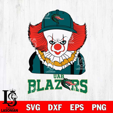 UAB Blazers Pennywise Horror Sport 10 Svg Eps Dxf Png File, Digital Download
